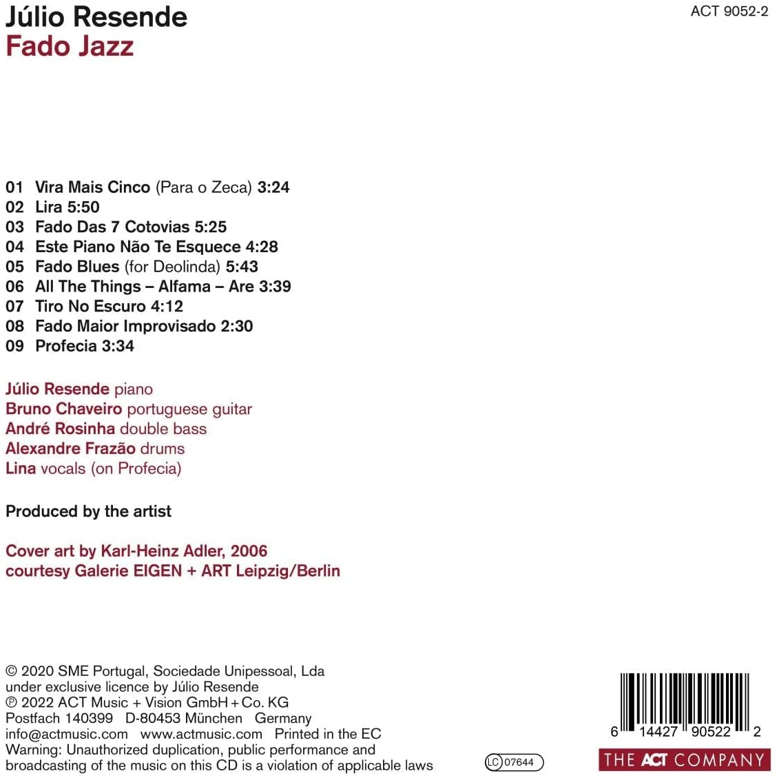 Júlio Resende - Fado Jazz - CD