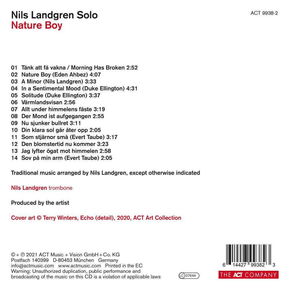 Nils Landgren Solo - Nature Boy CD